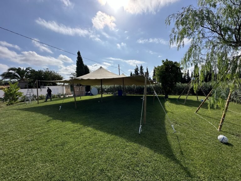 Proyecto de alquiler de carpas para eventos en Alicante realizado por Tec Tents