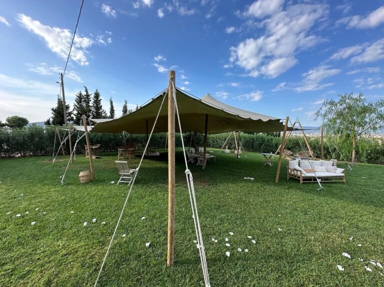 Detalle de alquiler de carpas para eventos en Alicante