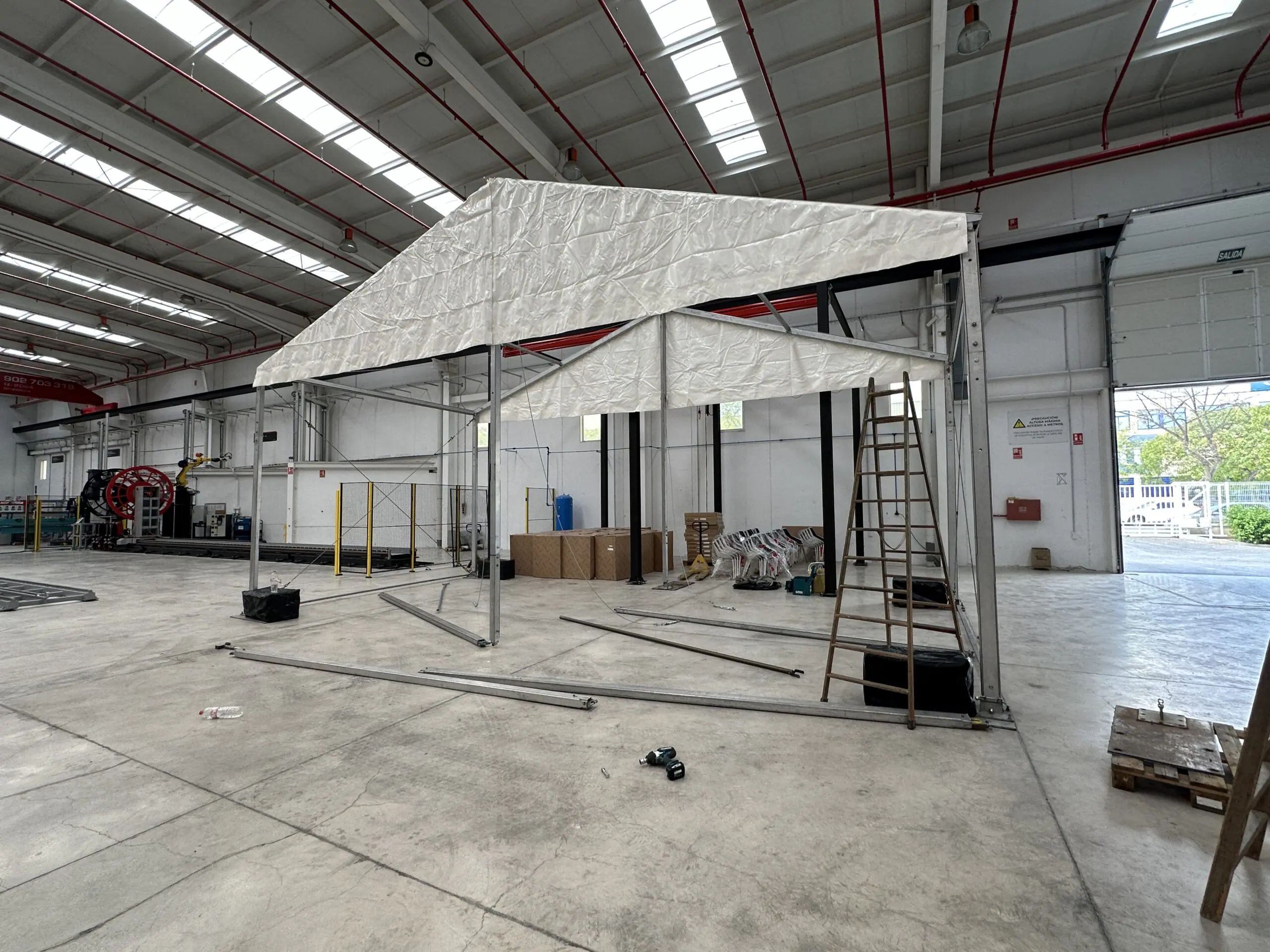 Carpa a 2 aguas 10x5m con pata de 4m- Tec Tents (9)