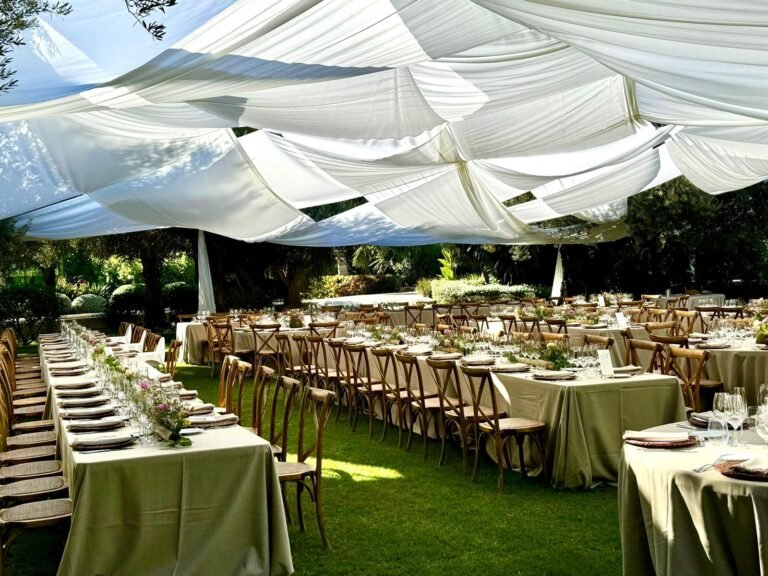 Telas de sombreado para bodas